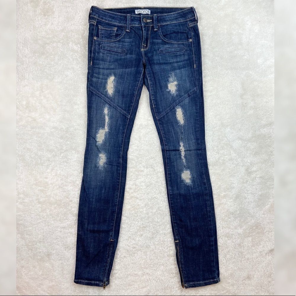 Wildfox Distressed Biker Jeans